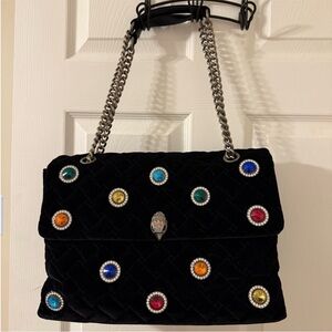 Kurt Geiger Black Quilted Bag with Multicolor Accents